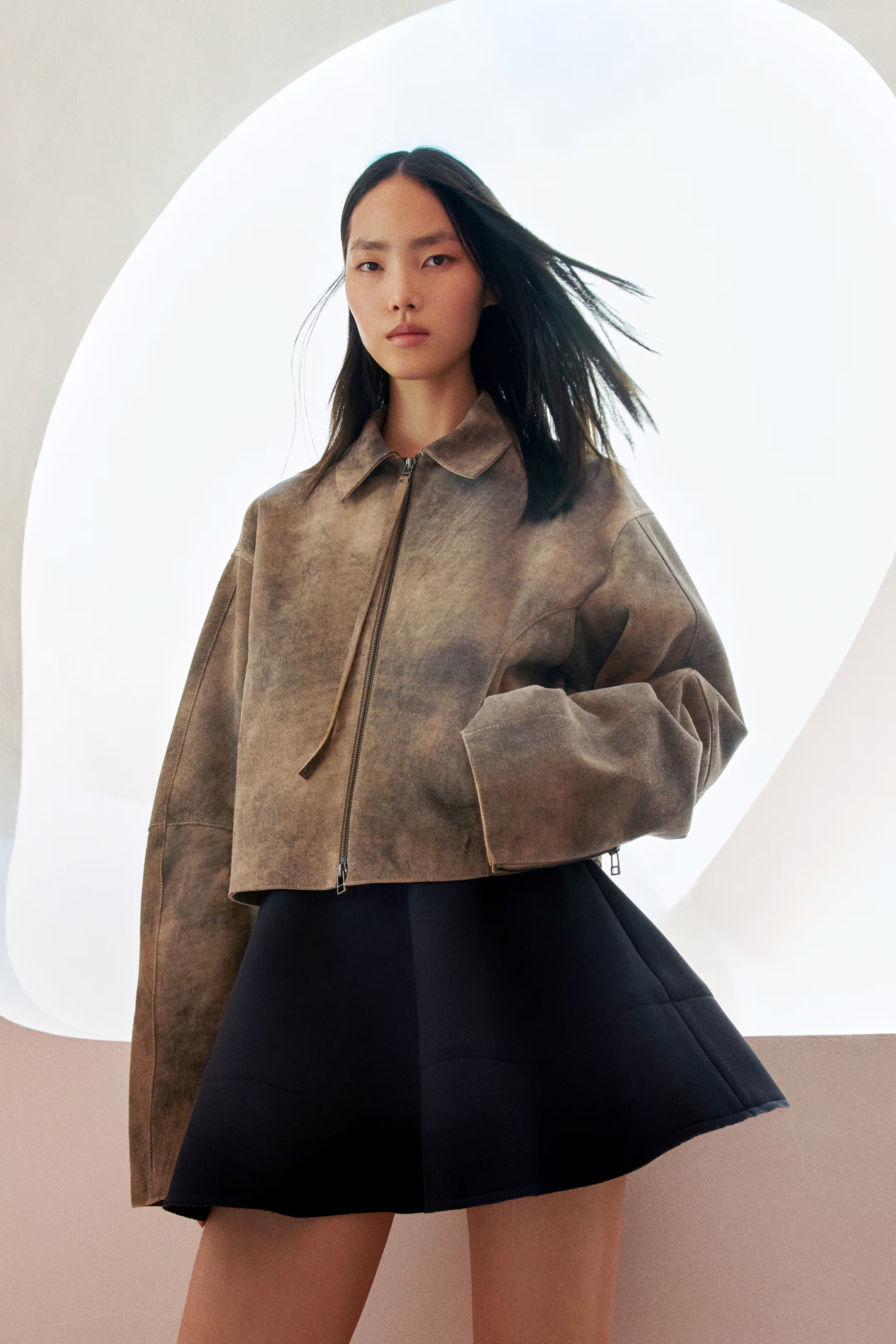 Washed-Look Suede Jacket | H&M (US + CA)