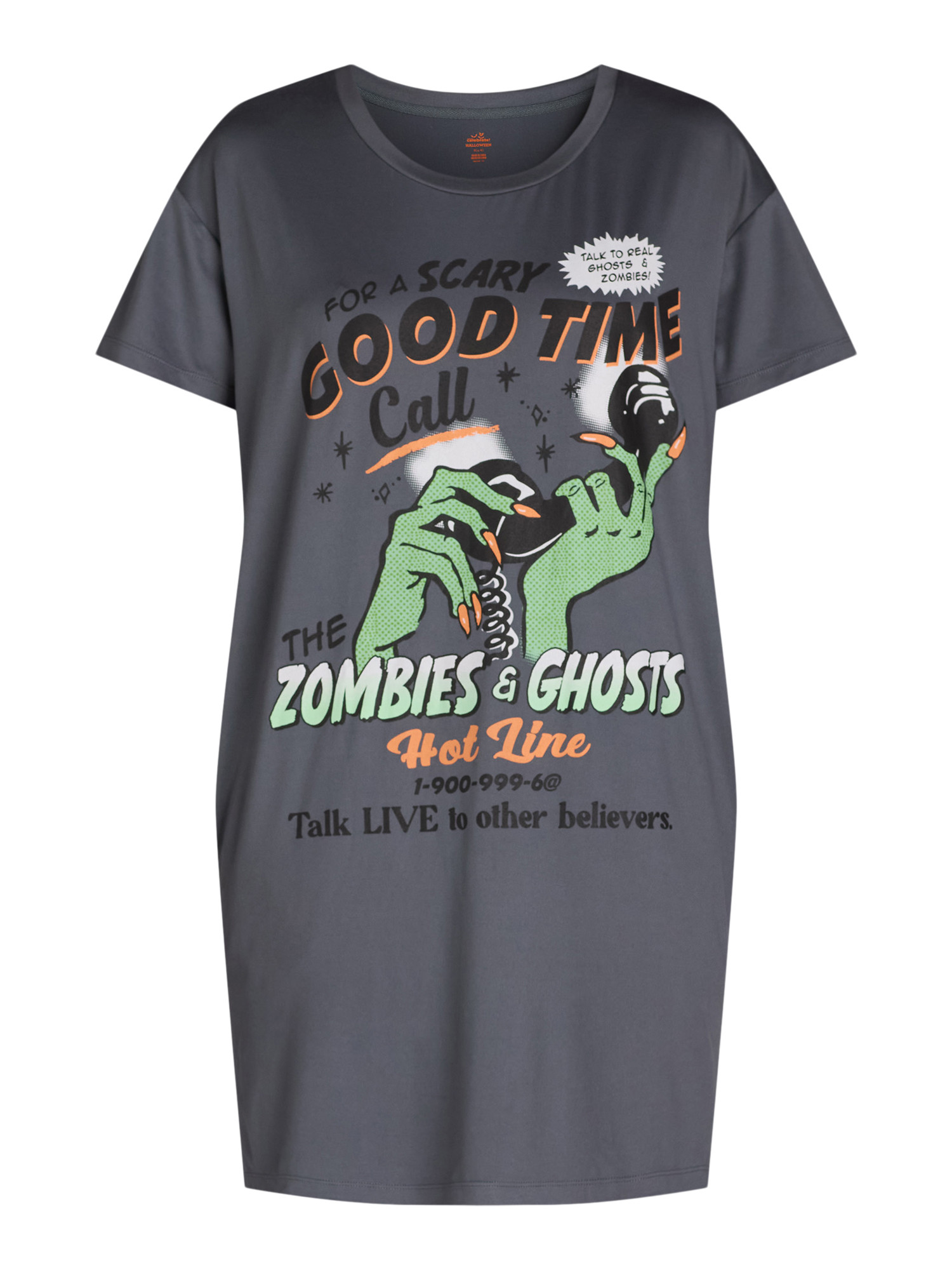 Women's Halloween Goodtime Sleepshirt Top by Way to Celebrate - Walmart.com | Walmart (US)