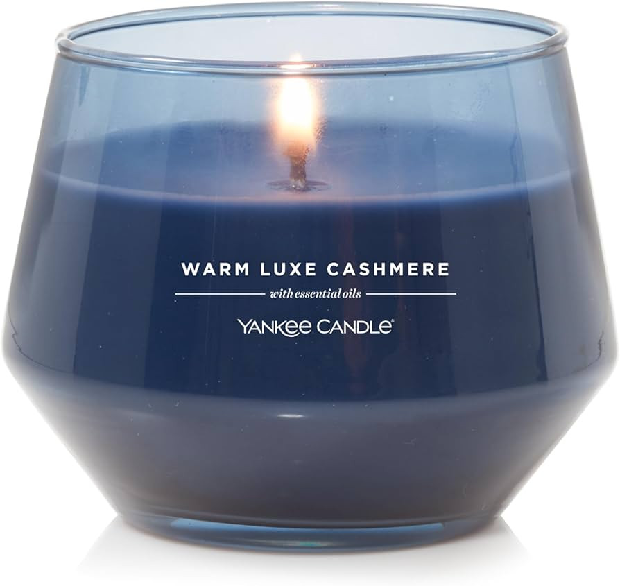 Yankee Candle Studio Medium Candle, Warm Luxe Cashmere, 10 oz: Long-Lasting, Essential-Oil Scente... | Amazon (US)