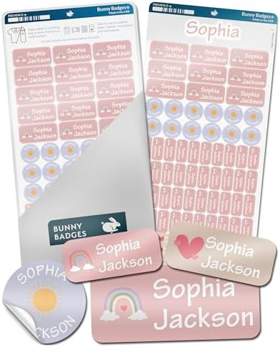 Personalized Daycare Name Labels for Kids (130 Labels) - Custom Waterproof Name Stickers for Clot... | Amazon (US)