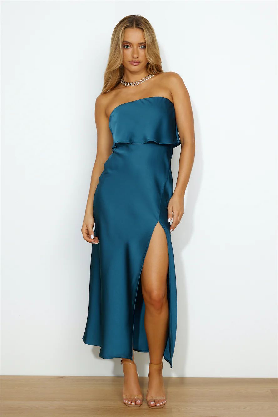 Sultry Mood Maxi Dress Teal | Hello Molly