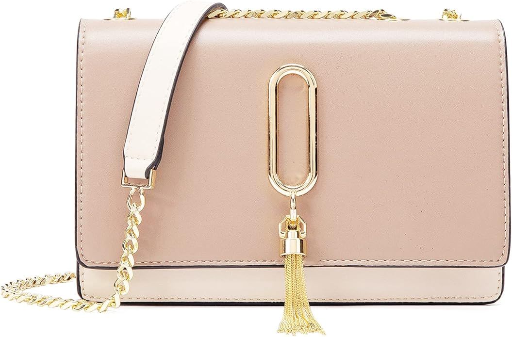 AUOBAG Shoulder bag for women Handbags Crossbody bags for teens PU leather Fashion tassel Chain b... | Amazon (US)