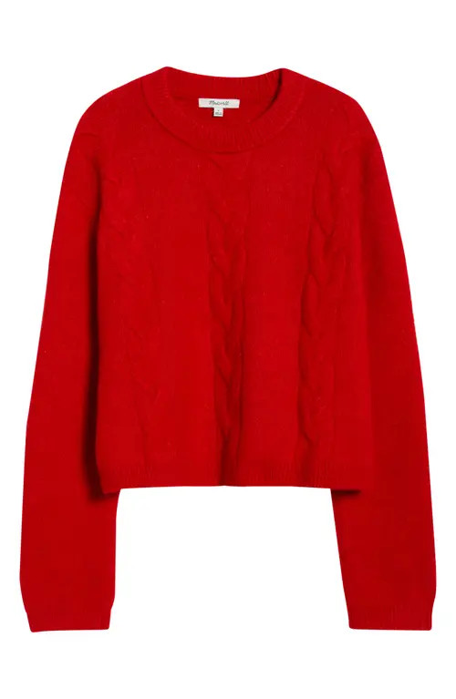 Madewell CloudSoft Drop Shoulder Sweater in Crimson at Nordstrom, Size Large | Nordstrom