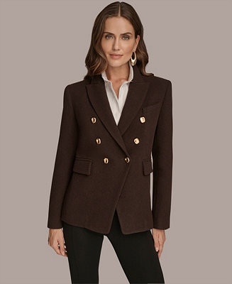 Women's Double Breasted Buttoned Blazer | Macy's