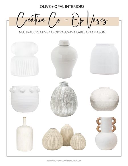 Creative Co-Op is one of our favorite accessory wholesalers - check out some of their beautiful vase offerings available on Amazon!
.
.
.
Creative Co-Op
White Vase
Ceramic Vase
Resin Vase
Carved Vase
White Pottery
Home
Living Room



#LTKstyletip #LTKhome #LTKunder100