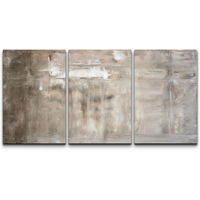 wall26 Canvas Print Wall Art Set Gray &amp; White Brushstroke Color Field Abstract Shapes Illustr... | Walmart (US)