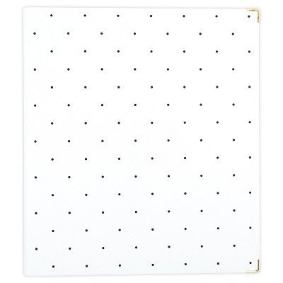 Sugar Paper Essentials 1&#34; Ring Binder White with Black Dots | Target