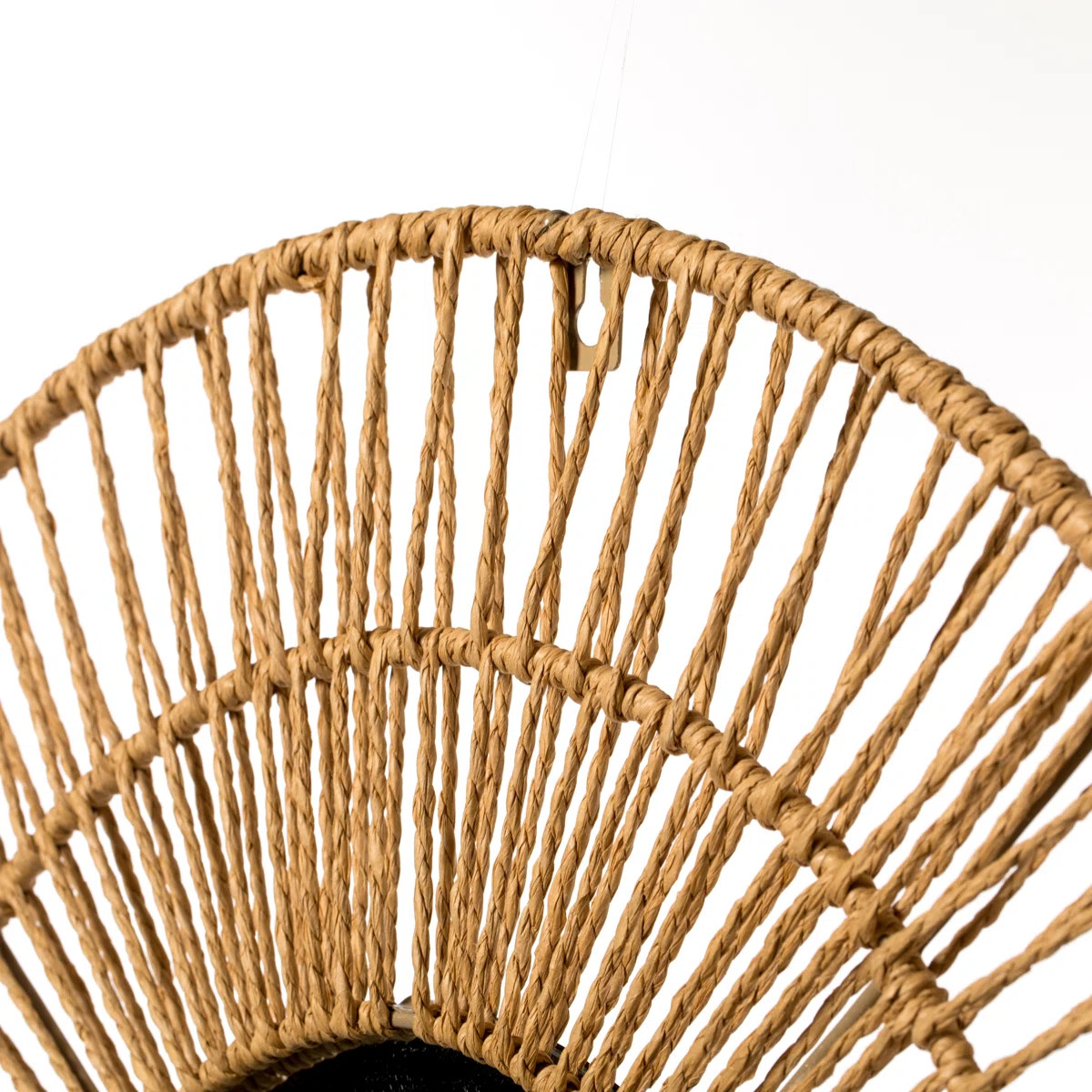 Decorative Woven Paper Rope Round Shape Bamboo Wood Modern Hanging Wall Mirror | Wayfair North America