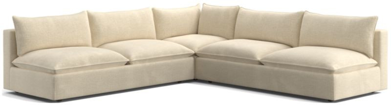Lotus Deep Modular 3-Piece Corner Sectional Sofa + Reviews | Crate & Barrel | Crate & Barrel