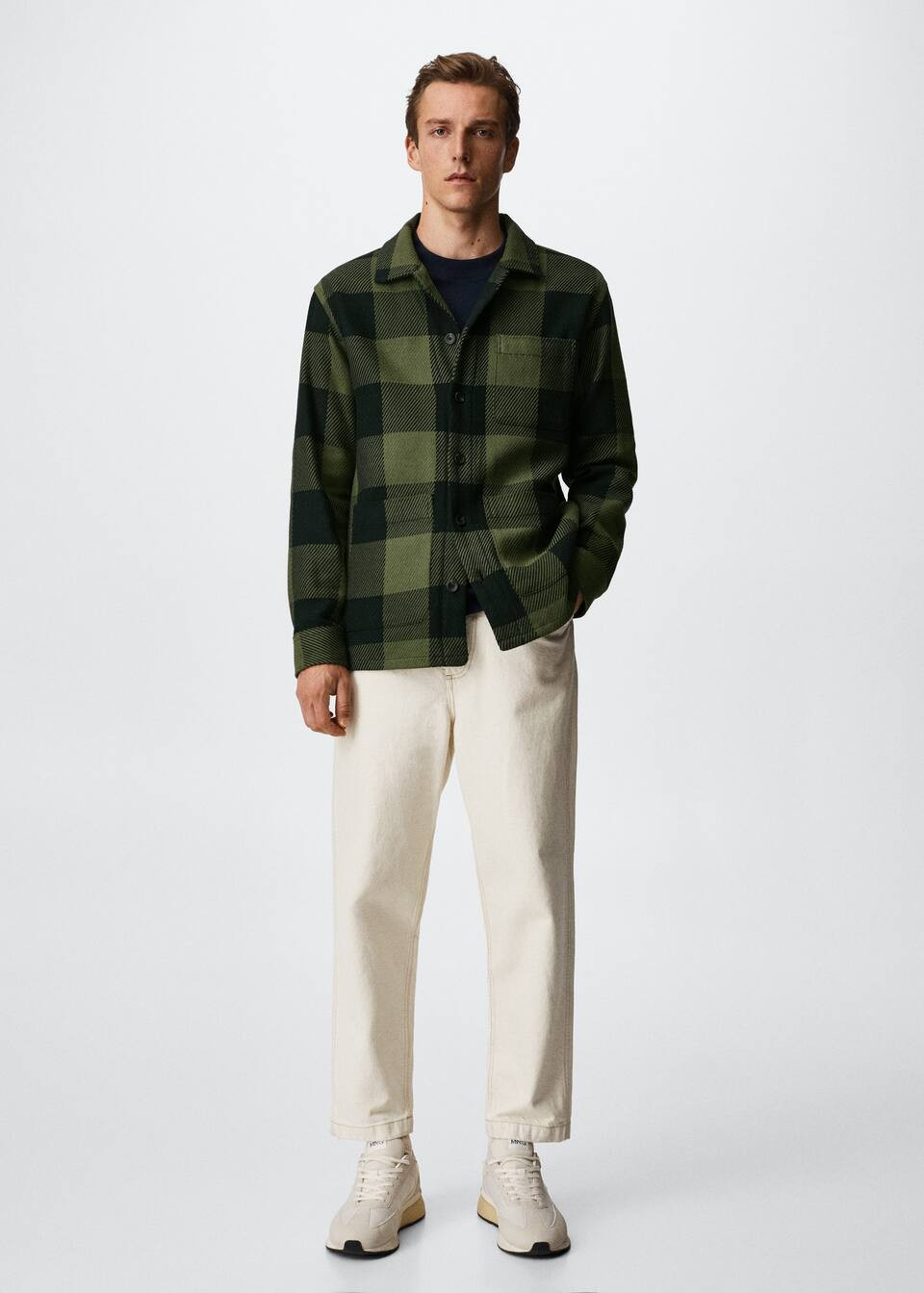 Check cotton overshirt -  Men | Mango Man USA | MANGO (US)