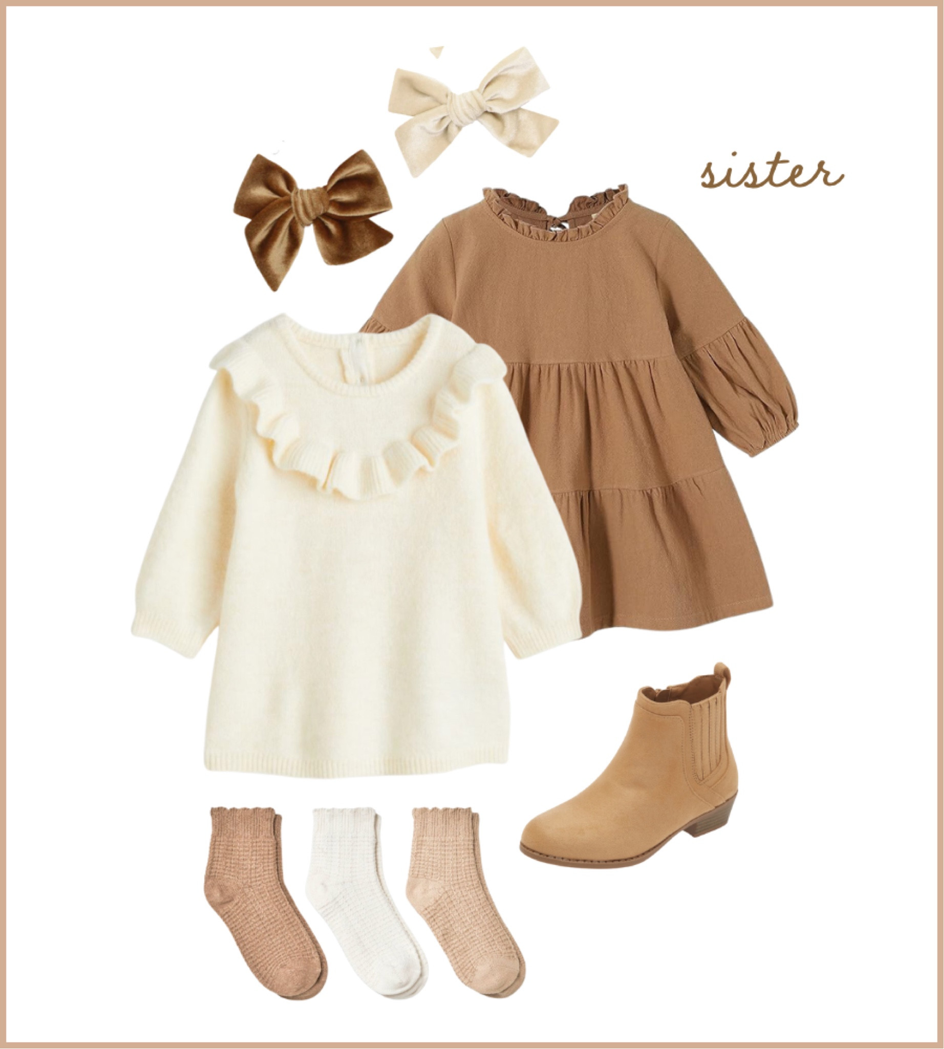 Christmas card outfit ideas for girls, Christmas card outfit ideas for sisters, family Christmas card outfit ideas, matching Christmas card inspiration. More on DoSayGive.com 

#LTKHoliday #LTKfindsunder50 #LTKfindsunder100