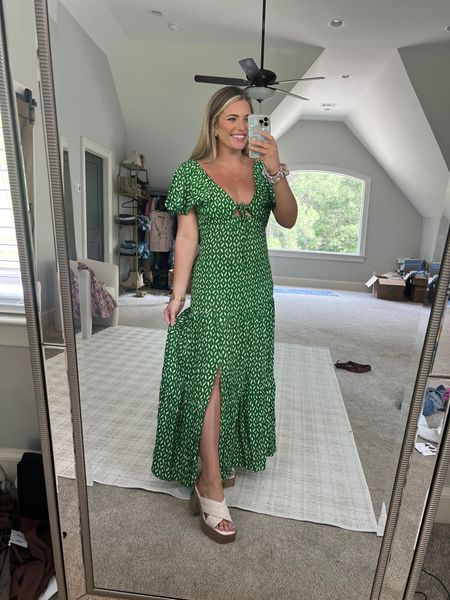 ⭐️use code MORGBULLARD for 10% off my fav nipple boob covers  - I’m wearing with all of these dresses ⭐️

Gorgeous maxi dress. TTS - M 

Sooo flattering & comfy! Perfect for a wedding, vacation, shower, or date night. 💚

Maxi dress front slit ruffle sleeves green dress maxi plunge dress rehearsal dinner dress wedding guest dress midsize size 8


#LTKSeasonal #LTKwedding #LTKunder100