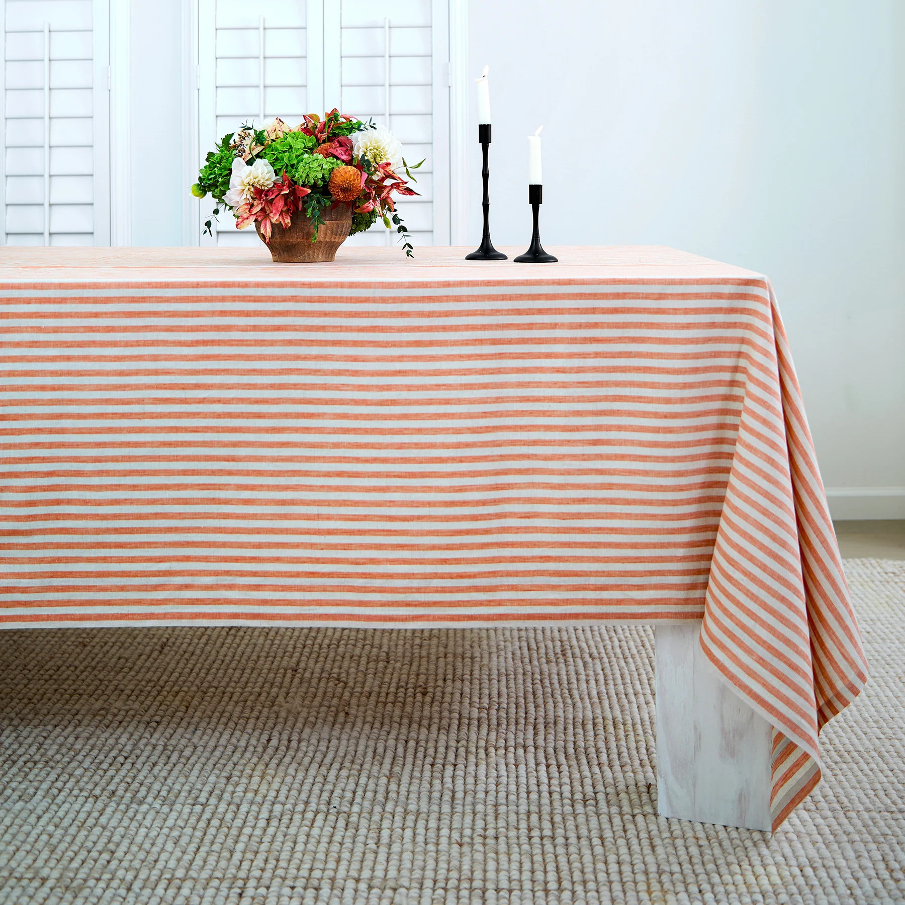 Amalfi Stripe Linen Tablecloth | Solino Home | Solino Home