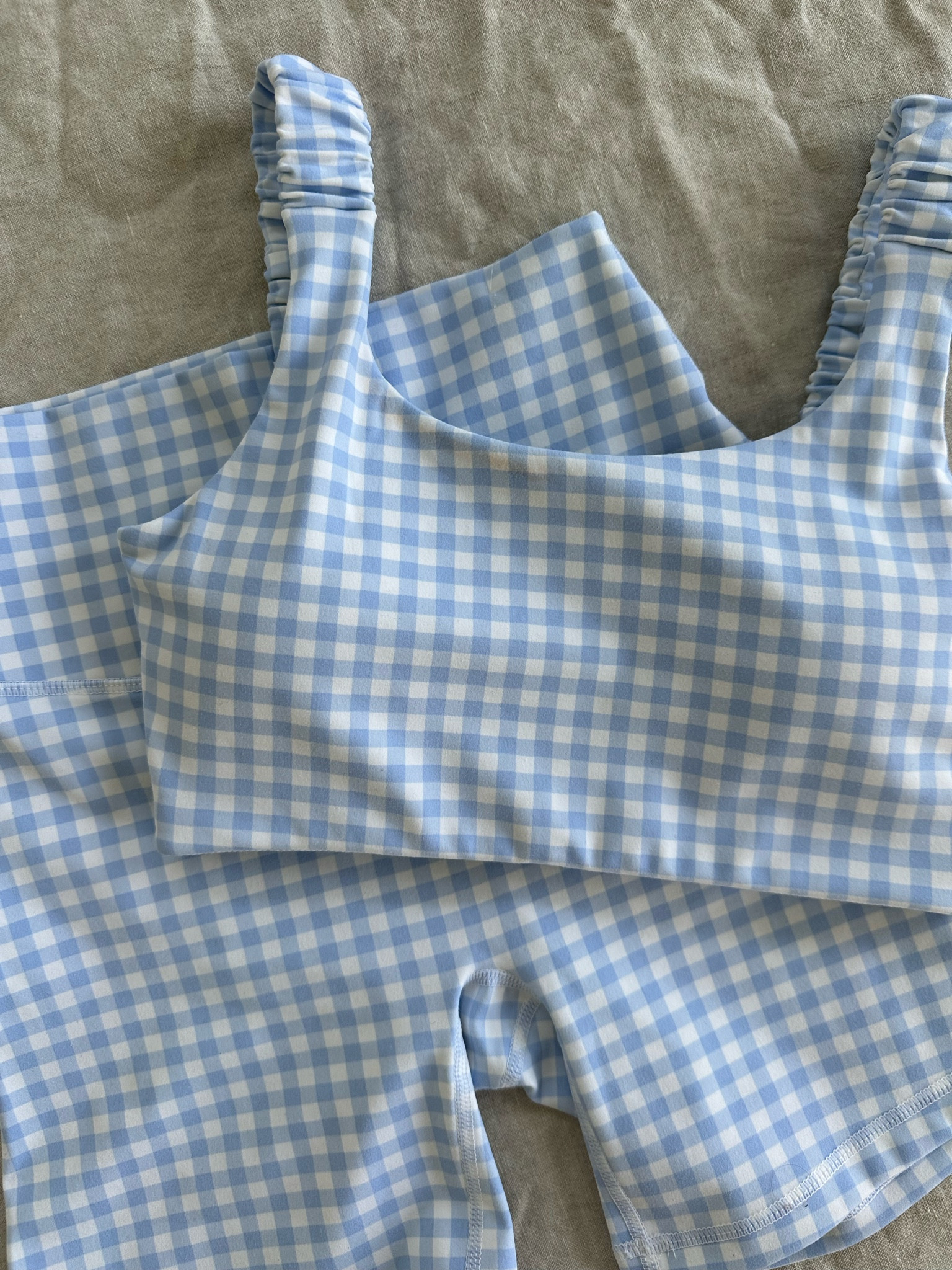 Blue & white gingham workout set 🩵 perfect for spring and summer!

#LTKtravel #LTKfitness #LTKSeasonal
