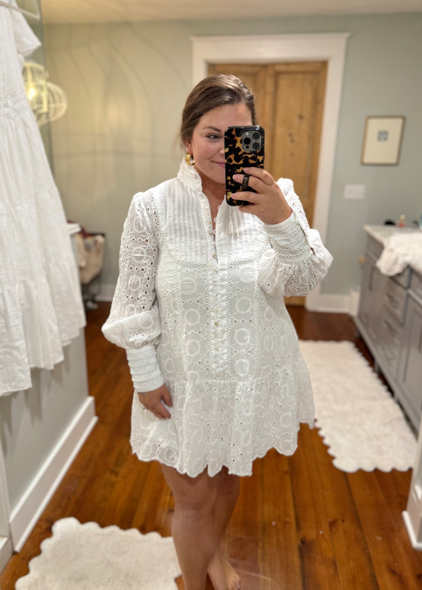 White Amazon dress haul!! 

Wore an XL in all of them 
And my hoops are the size Medium 

#LTKMidsize