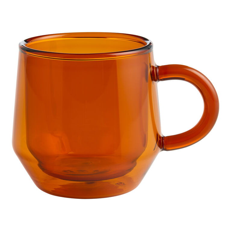 Amber Double Walled Glass Mug | World Market