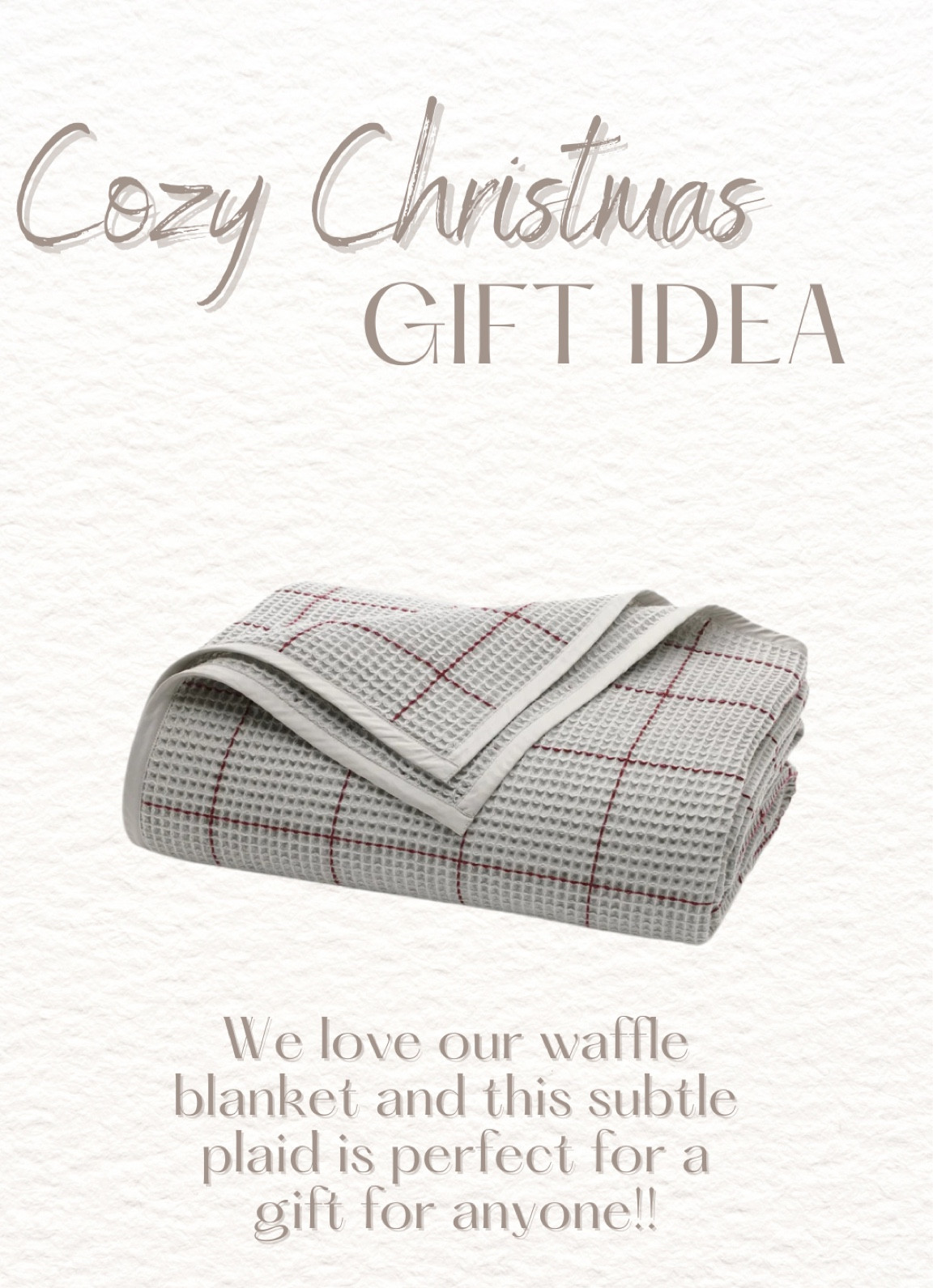 This waffle blanket is so lightweight yet warm and cozy - it would make the perfect gift for anyone! Use code CYBER25 for extra discount!

#LTKSeasonal #LTKSaleAlert #LTKHome