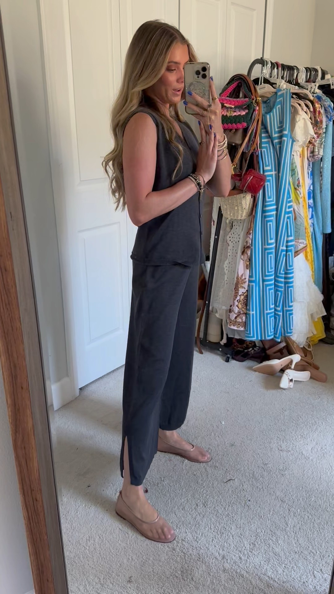 I got new Steve Madden @stevemadden sandals for summer! I am wearing size 8. The mesh tan flats are the meadow blush flats: This MEADOW ballet flat features a breathable mesh material and a rounded toe for added comfort. Perfect for daily wear, it provides both style and comfort. The black ballet flats are the MAGS in black: MAGS - the ultimate mesh Mary Jane flat featuring a ballet style and rounded toe for maximum comfort. With its sleek design and breathable mesh, these shoes are perfect for all-day wear. Upgrade your shoe collection and enjoy the benefits of style and comfort with this timeless flat. The clear ballet flats are the GROVE in clear: The GROVE is a flat design with a square-toe and jelly cage design, providing both style and comfort for everyday wear. With its airy design, your feet can stay cool and comfortable all day long.

#LTKFindsUnder100 #LTKShoeCrush #LTKStyleTip