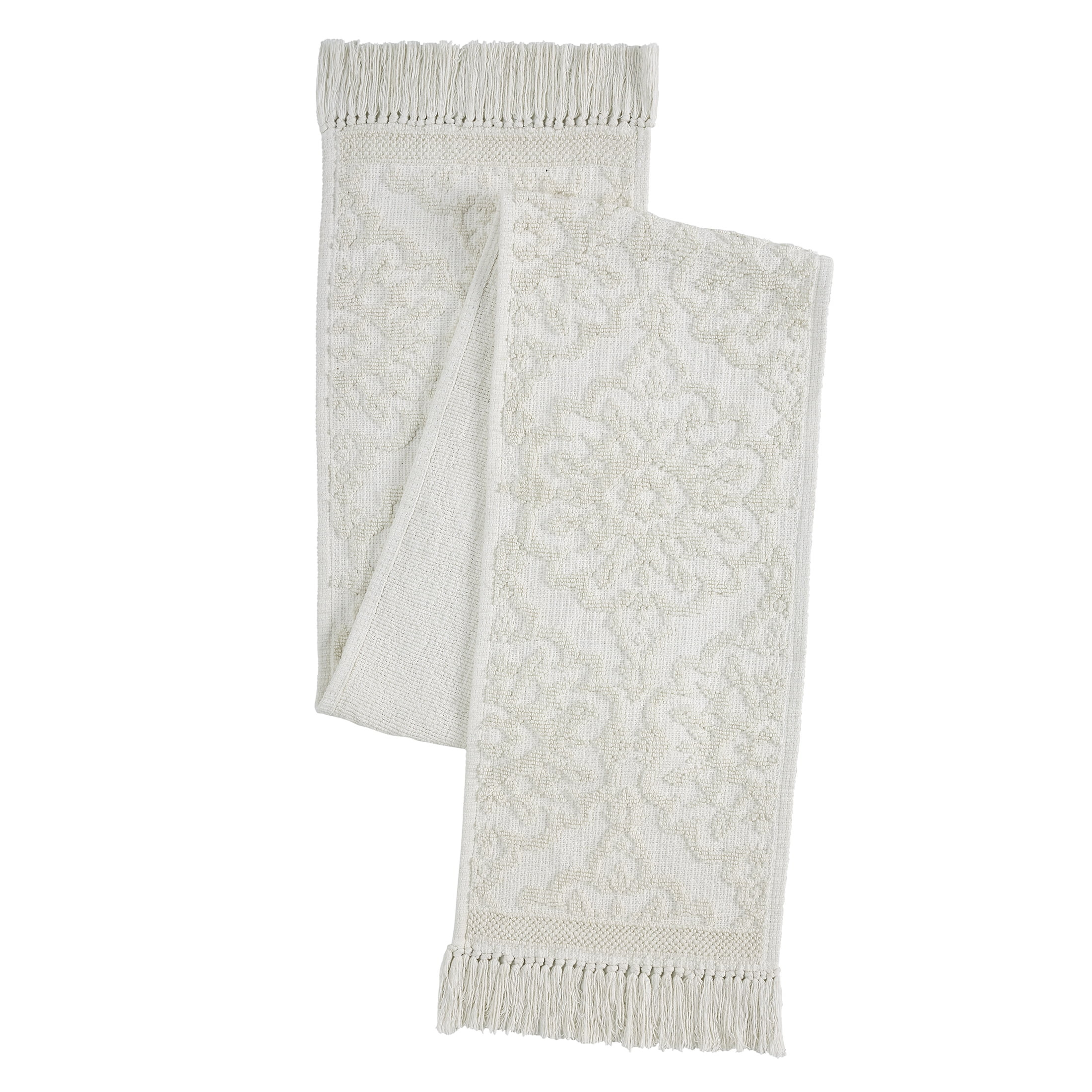 My Texas House Emma Woven Cotton Rich 14" x 90" Table Runner, White, 1 Piece - Walmart.com | Walmart (US)