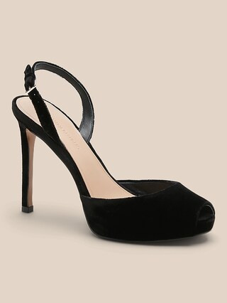 Slingback Peep-Toe Heel | Banana Republic (CA)