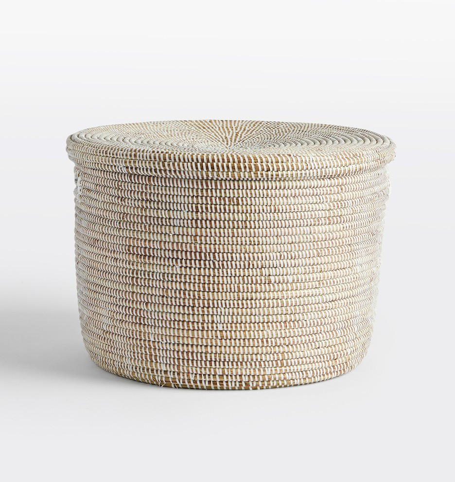 Burres Woven Basket with Lid
 | Rejuvenation | Rejuvenation