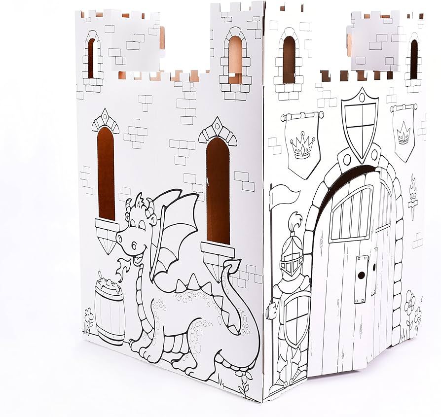 Easy Playhouse Fairy Tale Castle - Kids Art and Craft for Indoor and Outdoor Fun, Color, Draw, Do... | Amazon (US)