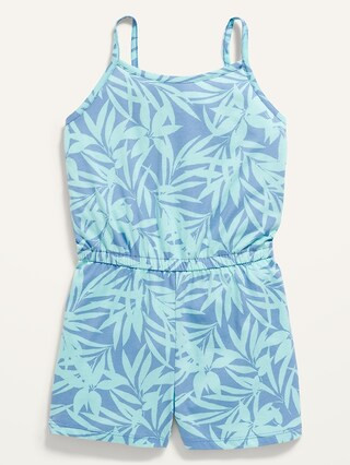 Printed Sleeveless Jersey-Knit Romper for Girls | Old Navy (US)