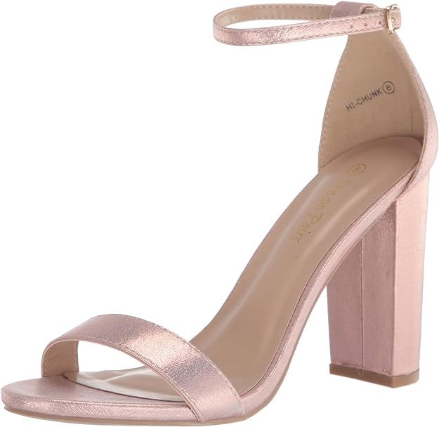 DREAM PAIRS Women's Hi-Chunk High Heel Pump Sandals | Amazon (US)