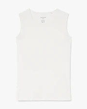 Paige Tank - Ribbed Pima Cotton :: Ivory | MM LaFleur