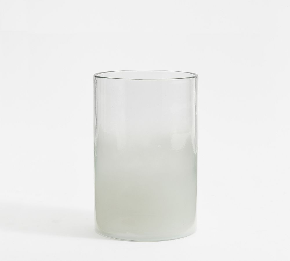 Montecito Glass Hurricane, 7"x11" - White Ombre | Pottery Barn (US)