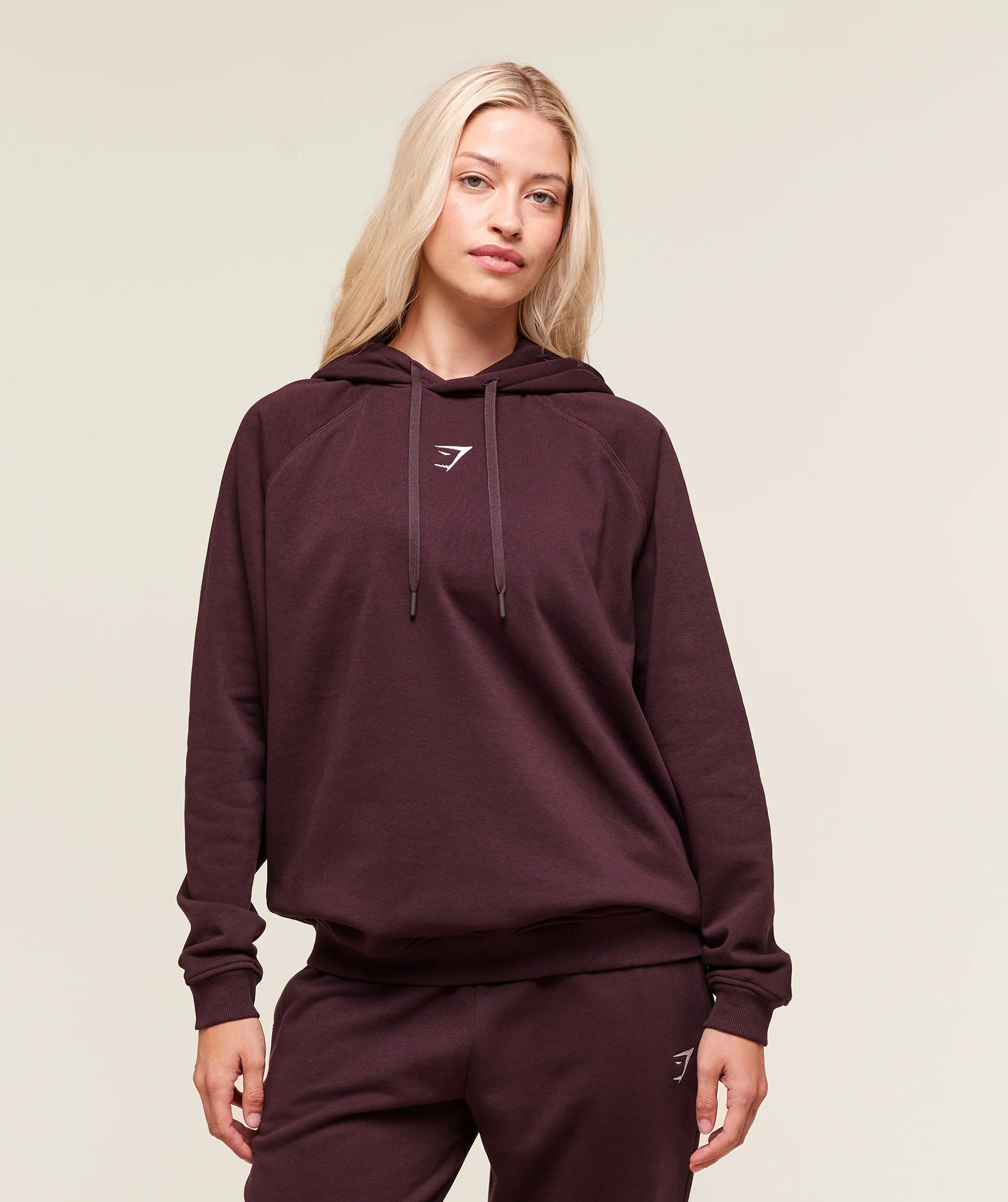 Gymshark Training Oversized Fleece Hoodie - Cherry Purple | Gymshark US