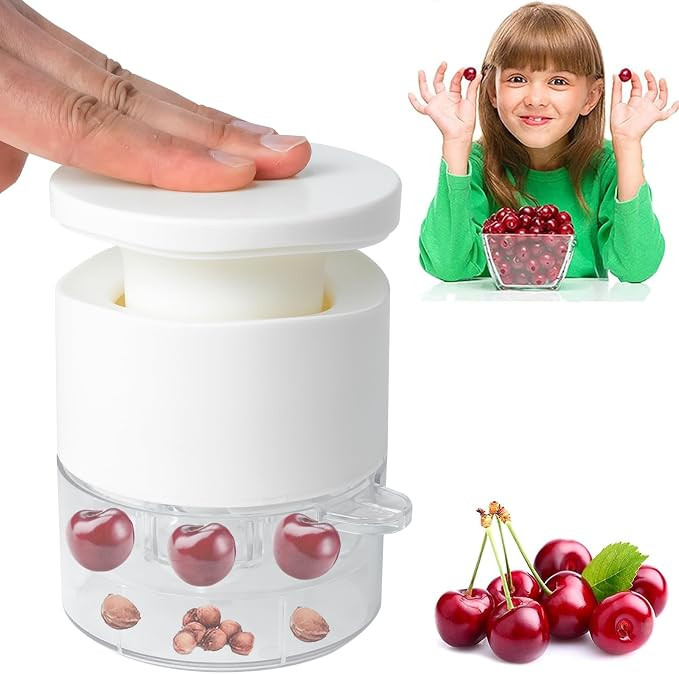 Cherry Pitter Tool 7-in-1, Portable Cherries Seed Remover, Fruit Pit Core Remover for Make Fresh ... | Amazon (US)
