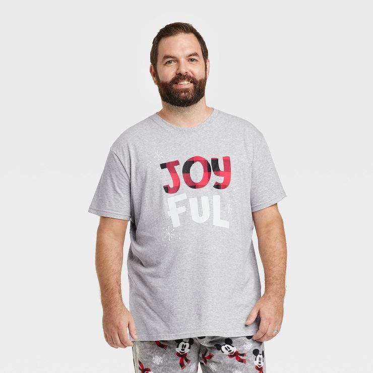 Men's Holiday Joyful Matching Family Pajama T-Shirt - Wondershop™ Gray | Target