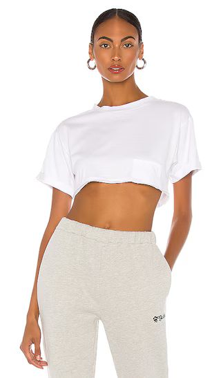 Super Cropped Pocket Tee in White | Revolve Clothing (Global)