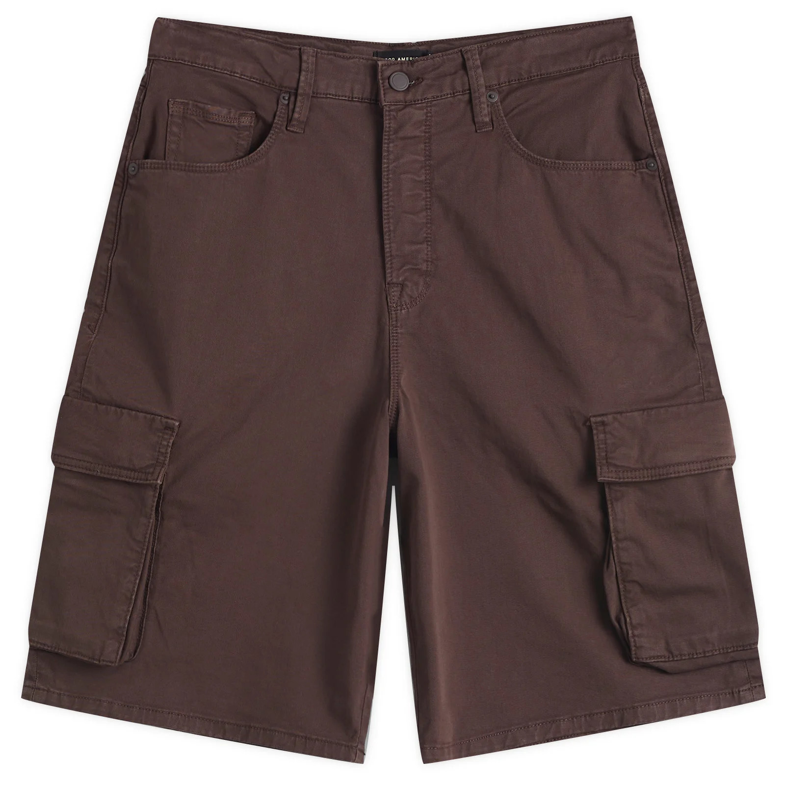 Good American Women's Twill Cargo Short in Bark, Size X-Small | END. Clothing