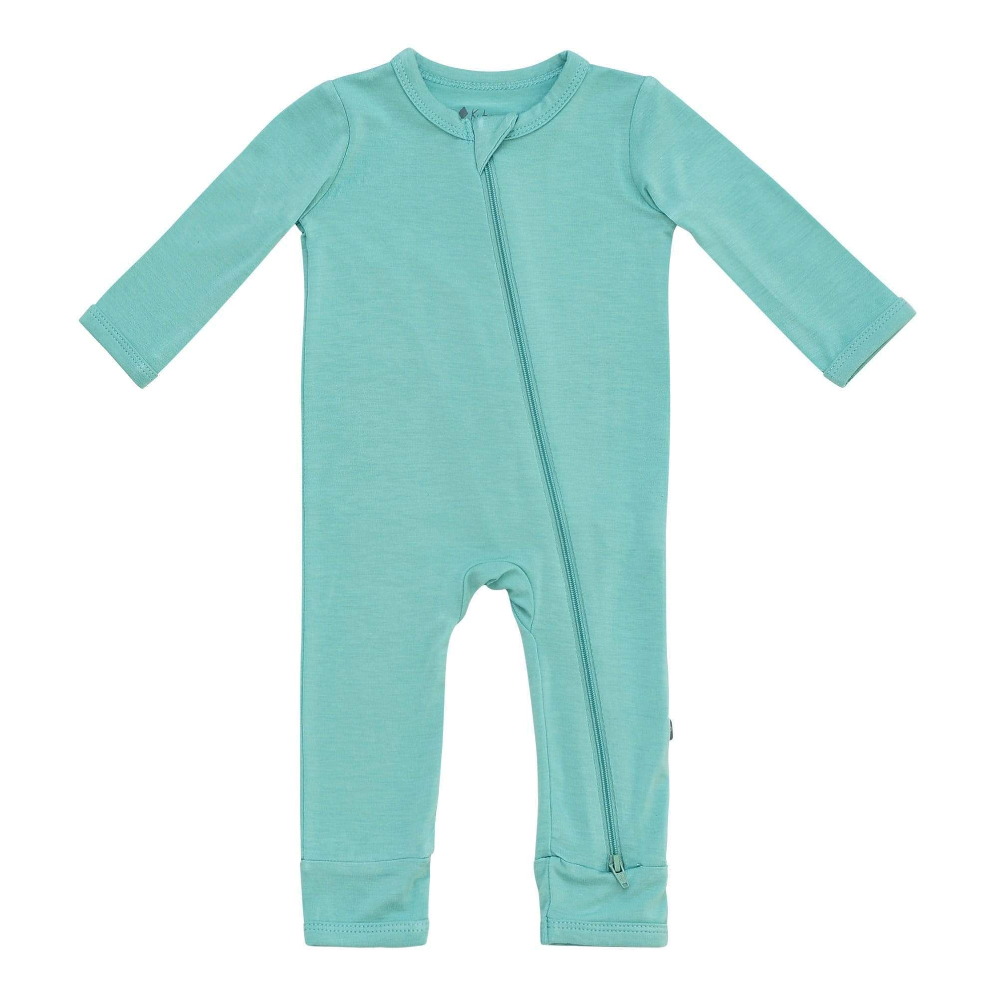 Zippered Romper in Jade | Kyte BABY