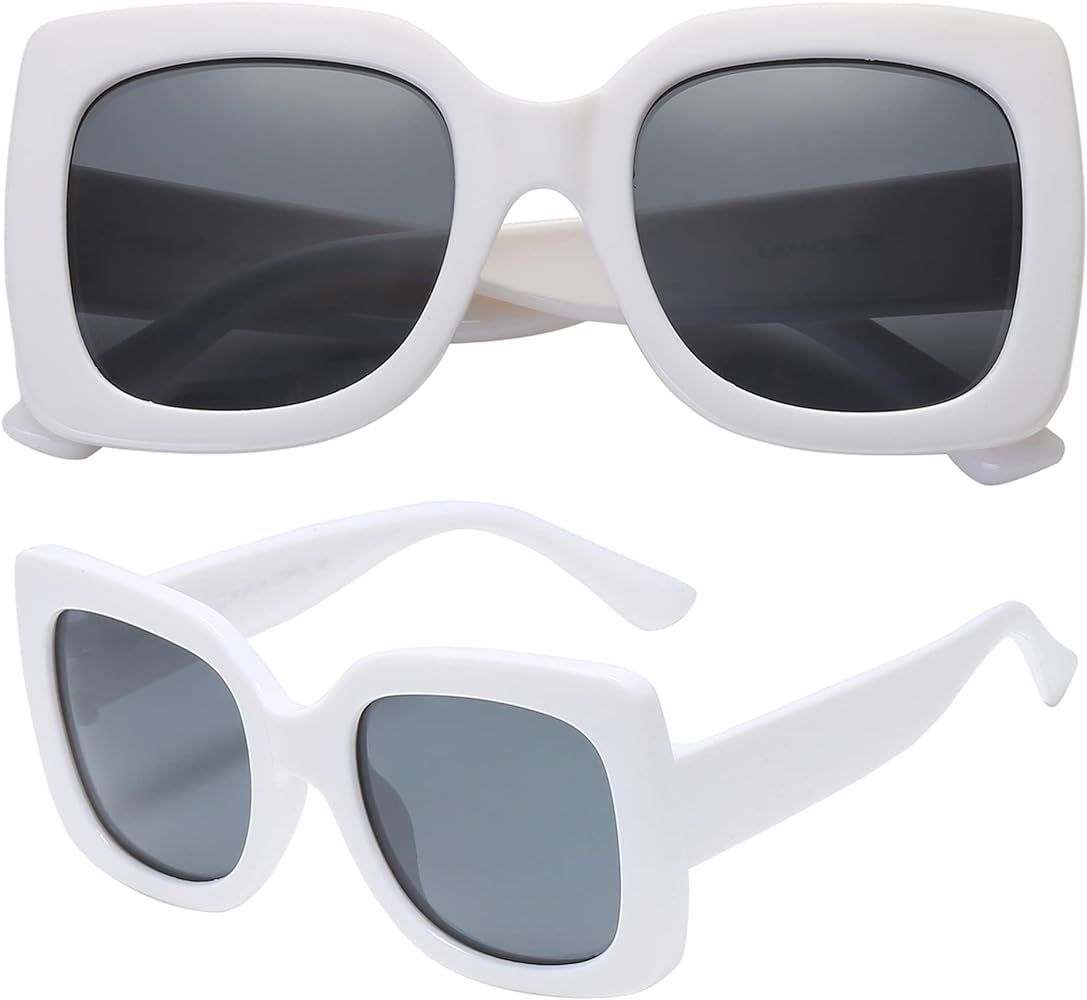 PolarSpex Girls Elastic Square Oversized Kids Polarized Sunglasses - BPA Free | Amazon (US)