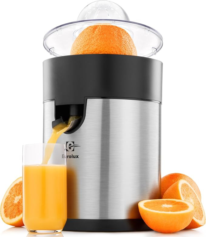 Eurolux Electric Orange Juicer, Sleek Effortless Citrus Juice Squeezer for Lemon, Lime, Grapefrui... | Amazon (US)