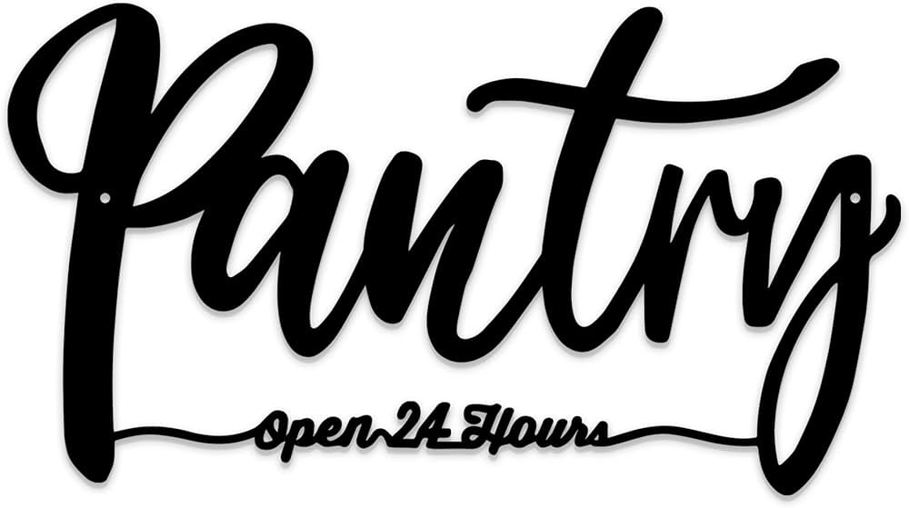 Metal Pantry Sign For Kitchen, Pantry Wall Decor, Rustic Farmhouse Kitchen Decorations Wall, 13.4... | Amazon (US)