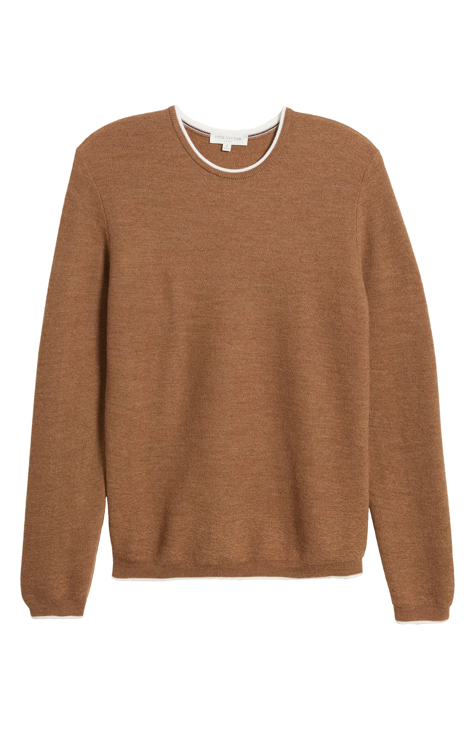 Belvedere Tipped Merino Wool Sweater | Nordstrom