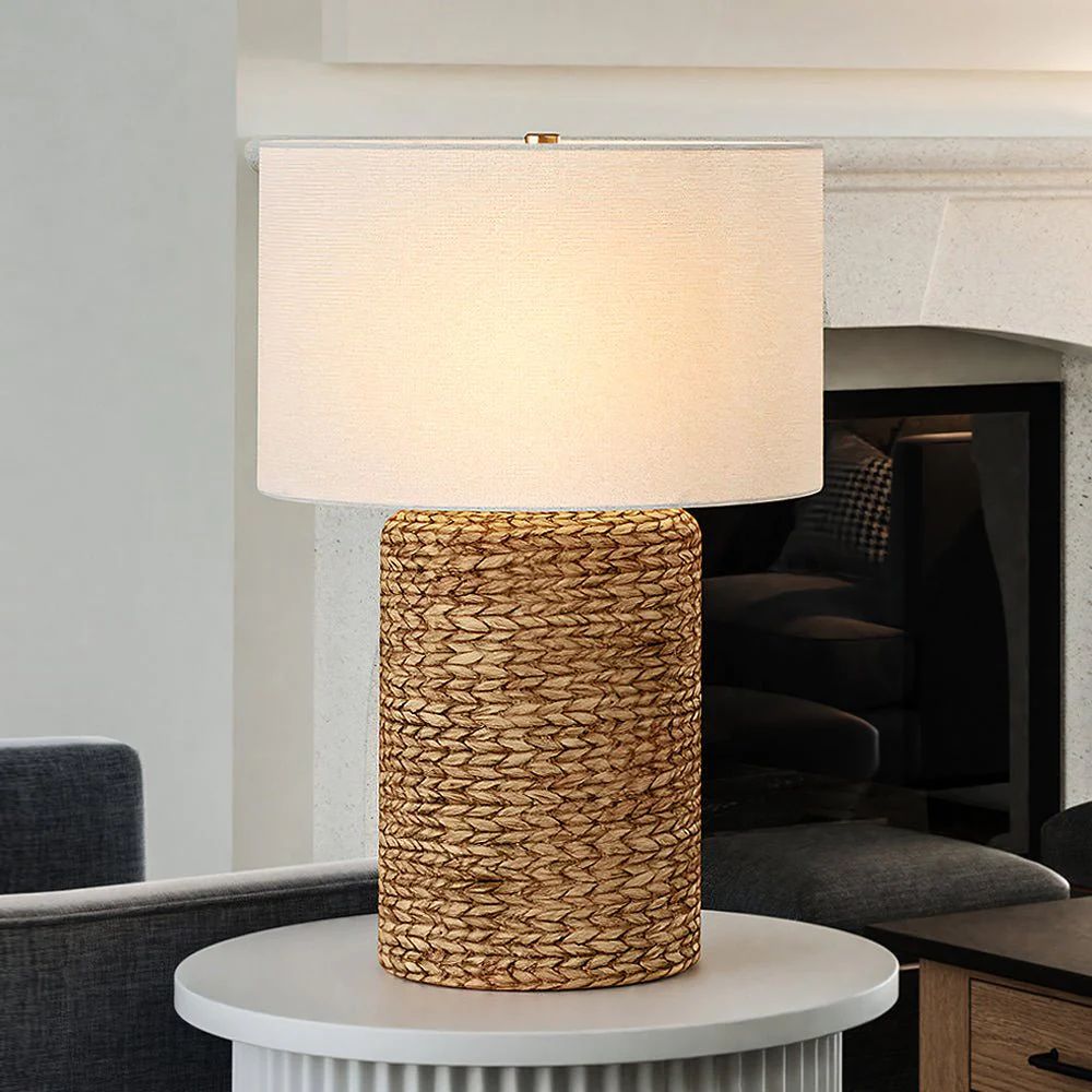 UEX7320 Scandinavian Table Lamp 17.5''W x 17.5''D x 26''H, Natural Brown Finish, Eureka Collectio... | Urban Ambiance, Inc.
