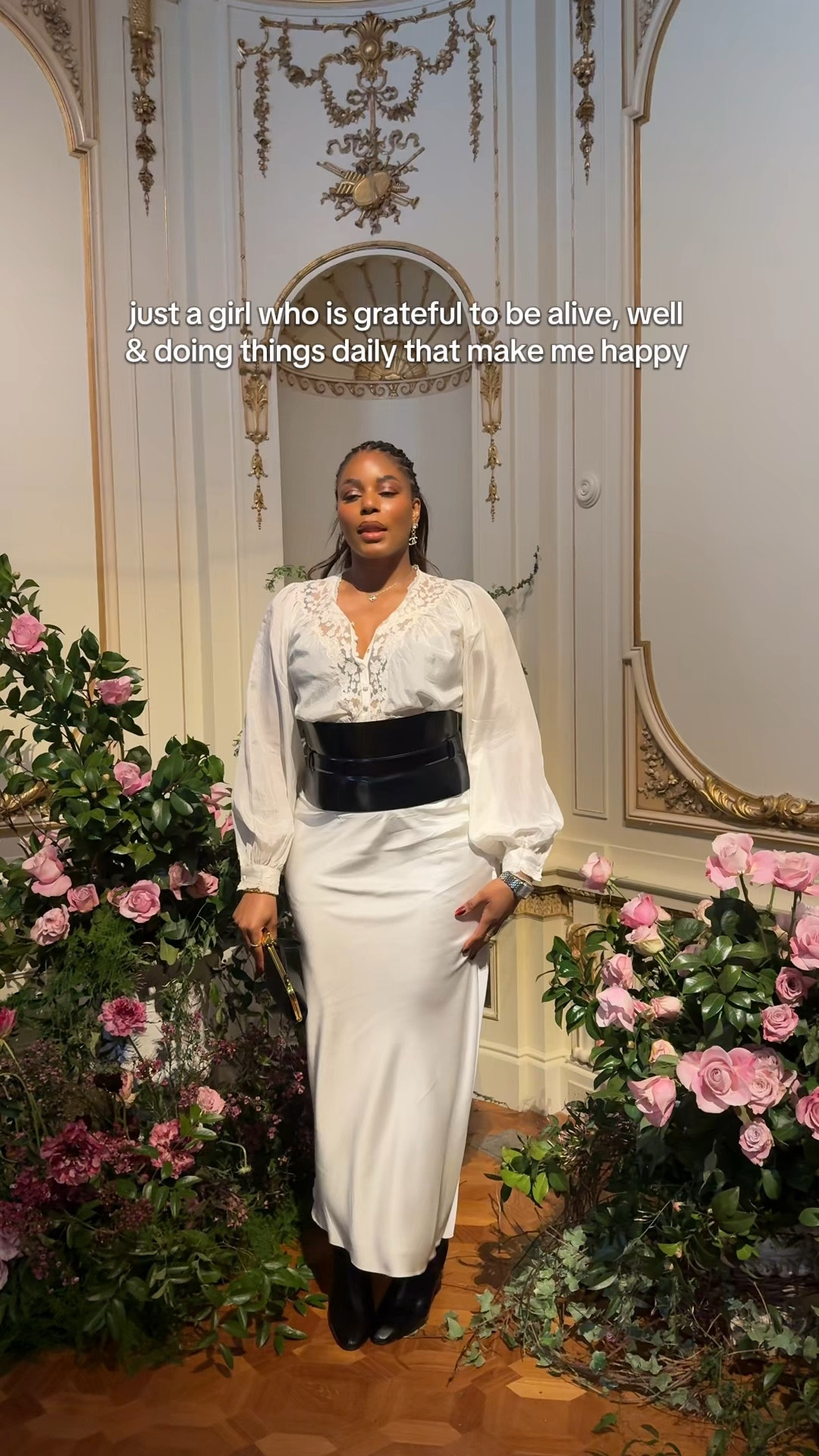 Just a girl who is grateful to be alive! Celebrating spring weather with this early spring outfit. Wearing the cutest lace top, white slip skirt, black corset belt, black boots - love this outfit! … For more links to spring outfits 2026, easter dress women, easter outfits women, date night outfits, vacation outfits beach, spring dresses, easter basket ideas, work outfits, country concert outfits, follow me on LTK! ✨

#LTKootd #LTKspring #LTKspringtrends