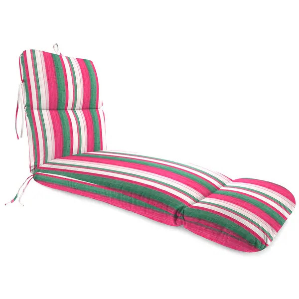 74" x 22" Outdoor Chaise Lounge Cushion with Ties and Loop - 74'' L x 22'' W x 5'' H - Giden Stri... | Bed Bath & Beyond