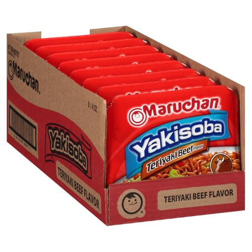Maruchan Yakisoba Teriyaki Beef, Japanese Instant Ramen Noodles, 4 Oz, 8 Count | Amazon (US)