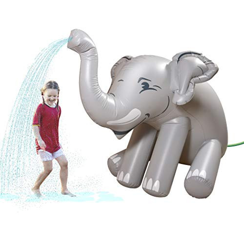 GoFloats Giant Inflatable Elephant Party Sprinkler 5 Feet Tall Yard Sprinkler for Kids Summer Fun | Amazon (US)