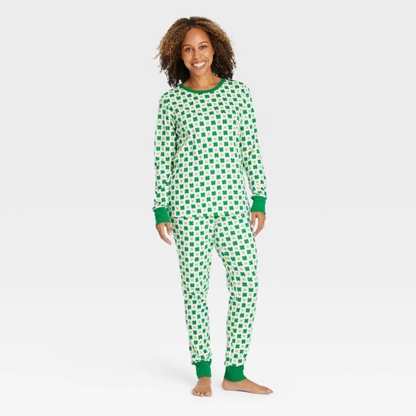 Women's St Patrick's Day Matching Family Pajama Set - Green | Target