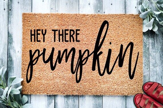 Hey There Pumpkin Door Mat  Fall Doormat  Welcome Mat  - Etsy | Etsy (US)