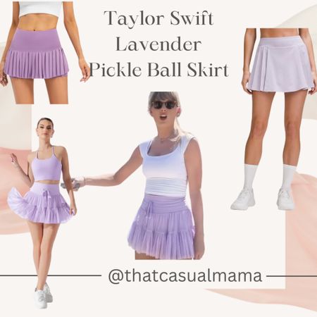 Taylor Swift’s lavender pickleball skirt from her ‘Fortnight’ challenge is going viral here’s the exact one she's wearing (plus similar ones!) 

#LTKActive #LTKFestival #LTKfindsunder100