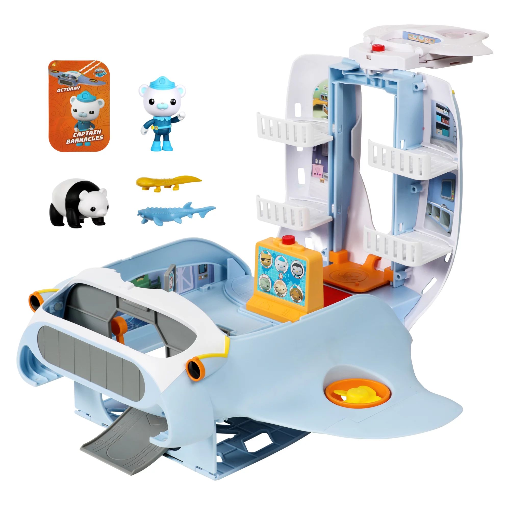 Octonauts Above & Beyond, Octoray 13 inch Transforming Playset with Captain Barnacles 3 inch Figu... | Walmart (US)
