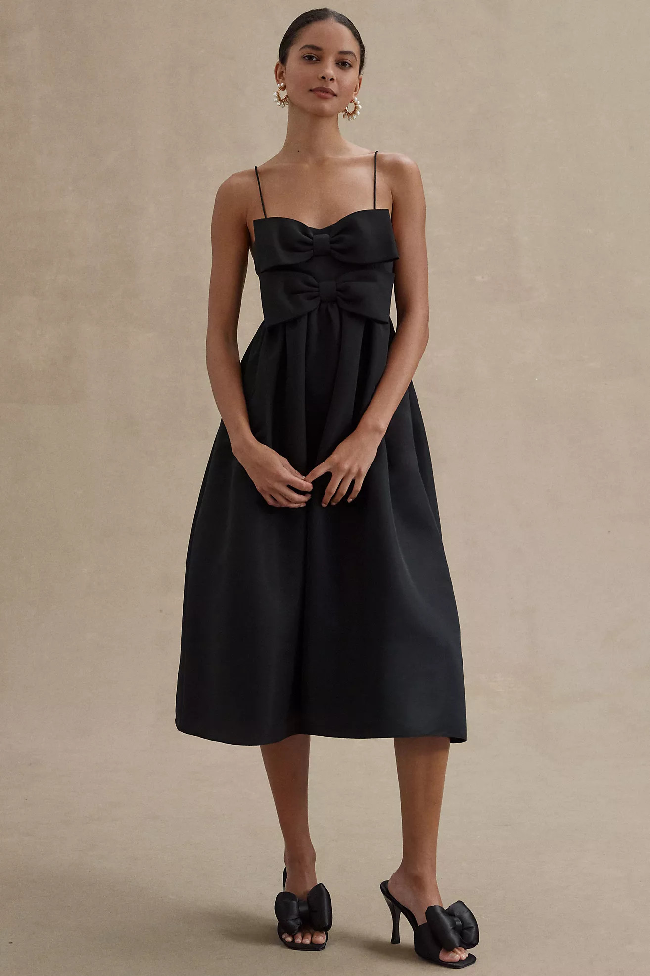 Sachin & Babi Sloane Taffeta Double-Bow Pleated Midi DressSachin & Babi61 Reviews Reviews$298.00C... | Anthropologie (US)